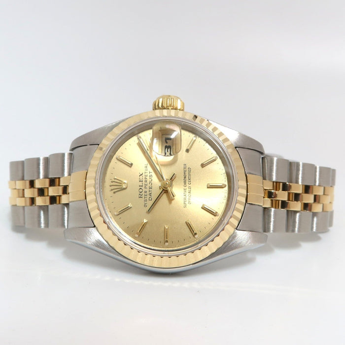 Rolex Lady-Datejust 26mm 18kt Yellow Gold & Stainless Steel Champagne Dial 69173