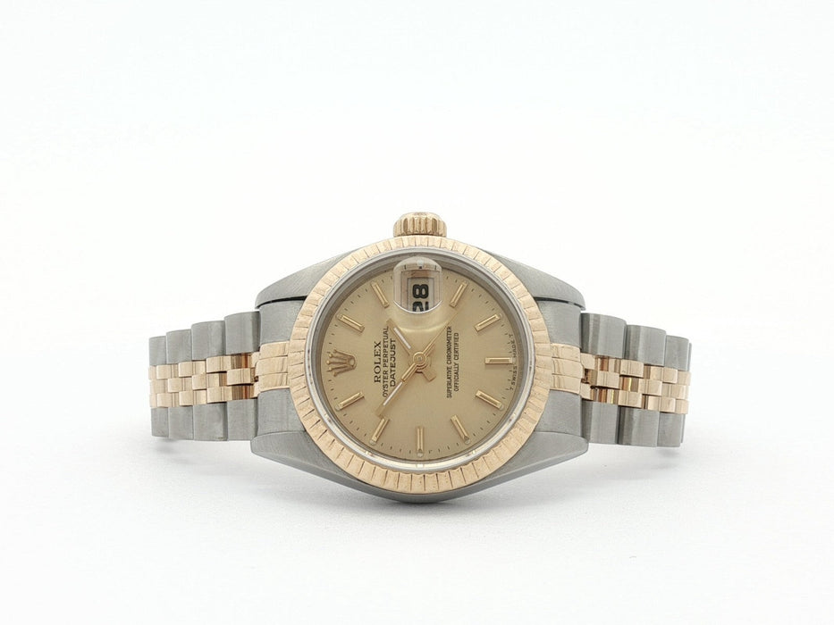 Rolex Lady-Datejust 26mm Champagne Dial 18kt Yellow Gold & Stainless Steel 69173