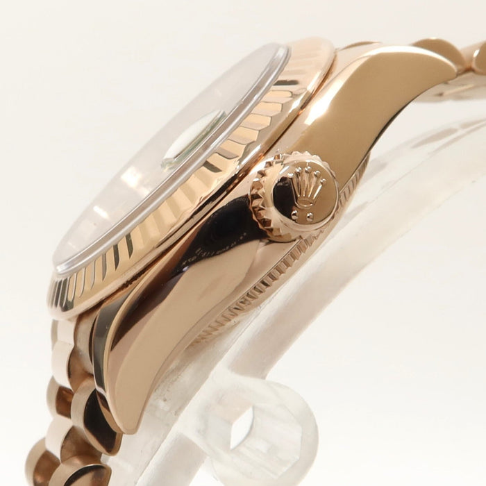 Rolex Lady-Datejust 28mm Solid 18kt Rose Gold Silver Dial Automatic 279175