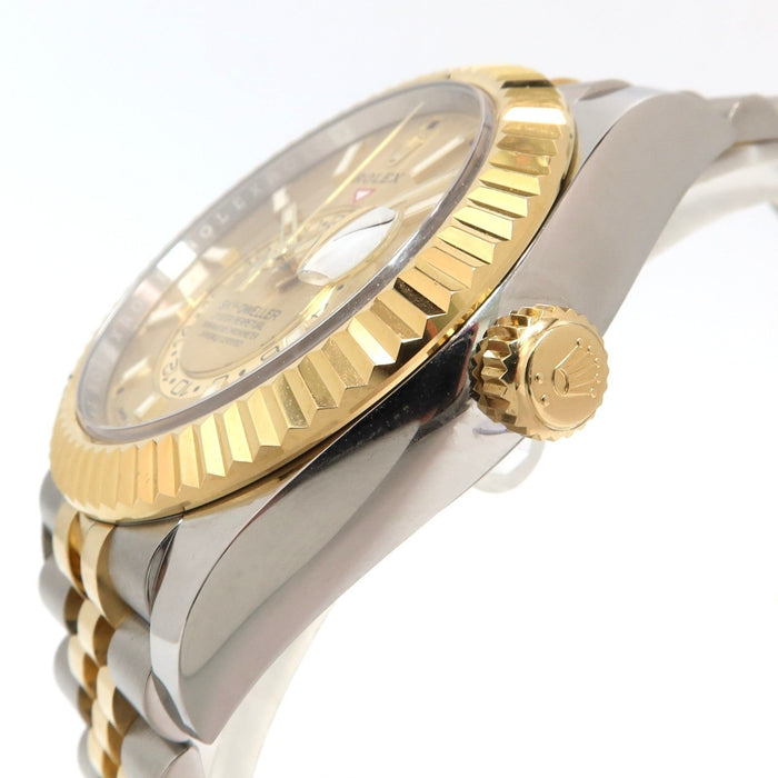 Rolex Sky-Dweller Champagne Dial 18kt Yellow Gold & Stainless Steel 42MM 326933