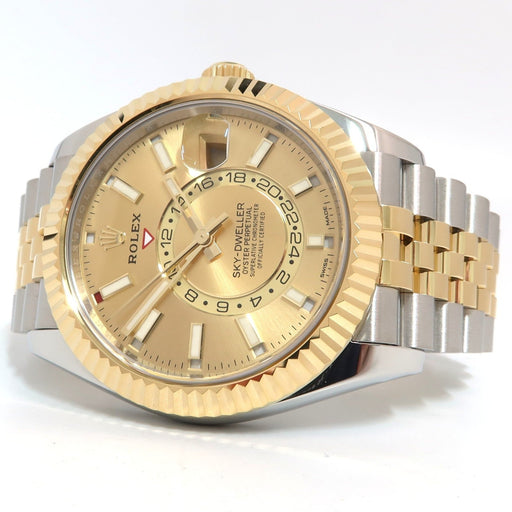 Rolex Sky-Dweller Champagne Dial 18kt Yellow Gold & Stainless Steel 42MM 326933