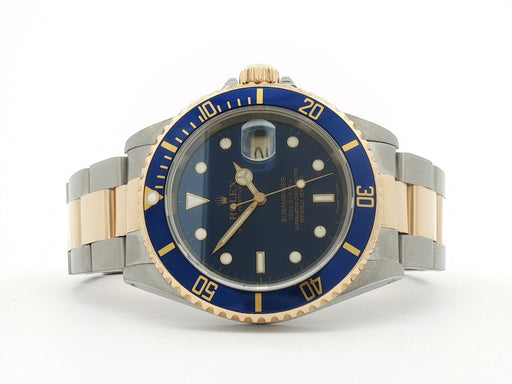 Rolex Submariner Date Blue Dial 18k Yellow Gold & Stainless Steel 16613