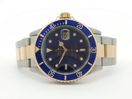 Rolex Submariner Date Blue Dial 40MM 18kt Yellow Gold & Stainless Steel 16613