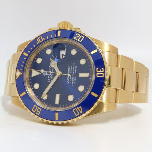 Rolex Submariner Date Blue Dial Solid 18K Yellow Gold Automatic 41MM 126618LB