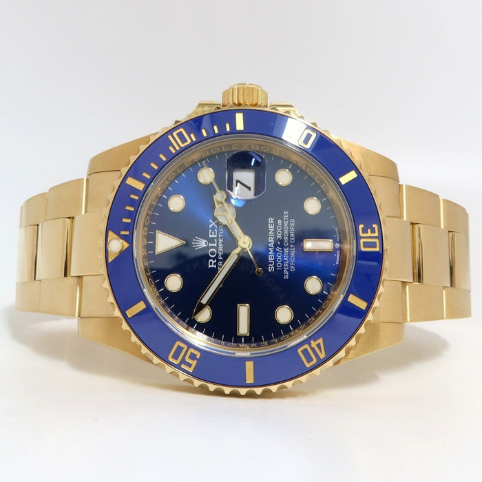 Rolex Submariner Date Blue Dial Solid 18K Yellow Gold Automatic 41MM 126618LB
