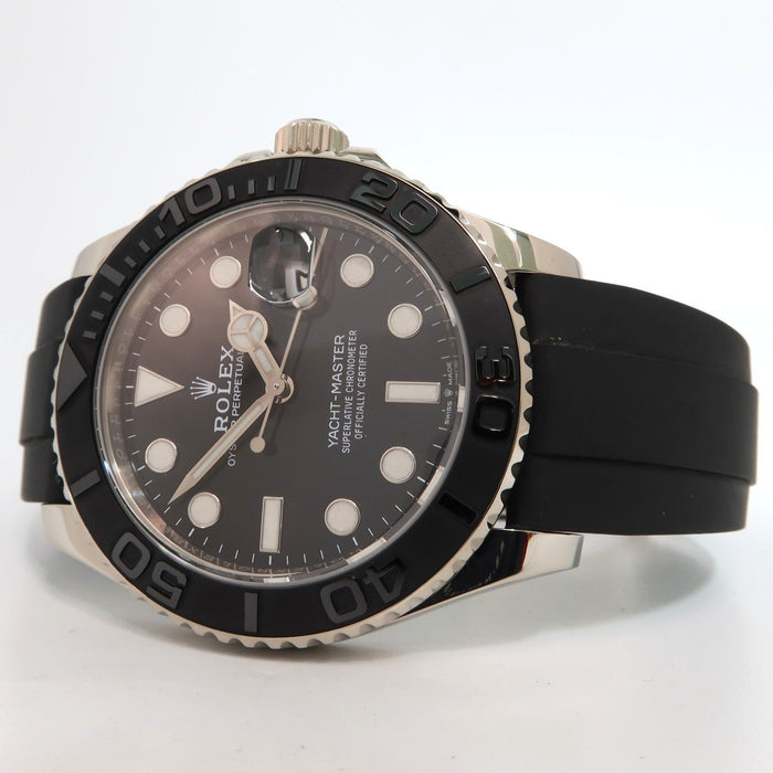 Rolex Yacht-Master 42 Black Dial Solid 18kt White Gold Oysterflex 226659