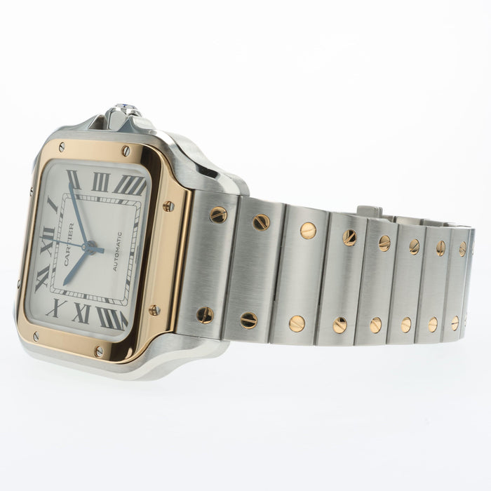Cartier Santos De Cartier Large 18k Yellow Gold & Stainless Steel W2SA0009 4072