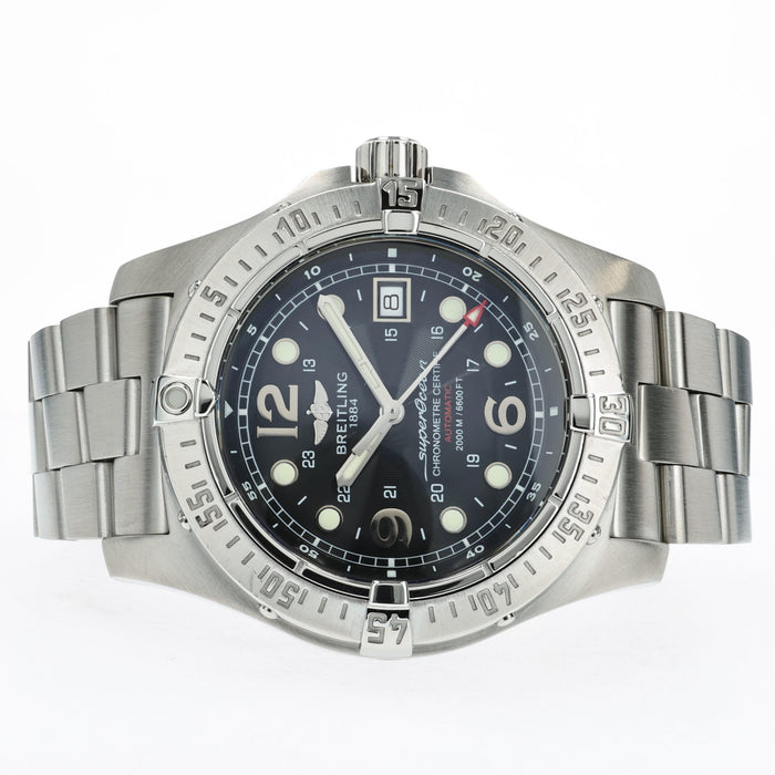 Breitling Superocean Steelfish Black Dial Stainless Steel A17390