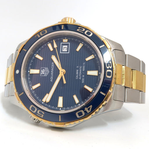 TAG Heuer Aquaracer Blue Dial 18kt Yellow Gold & Stainless Steel 41MM WAK2120