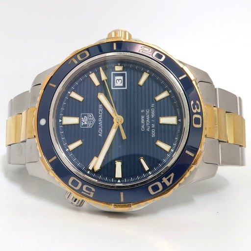 TAG Heuer Aquaracer Blue Dial 18kt Yellow Gold & Stainless Steel 41MM WAK2120