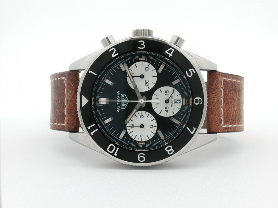TAG Heuer Autavia Heritage Black Dial 42mm Chronograph Steel CBE2110.FC8226