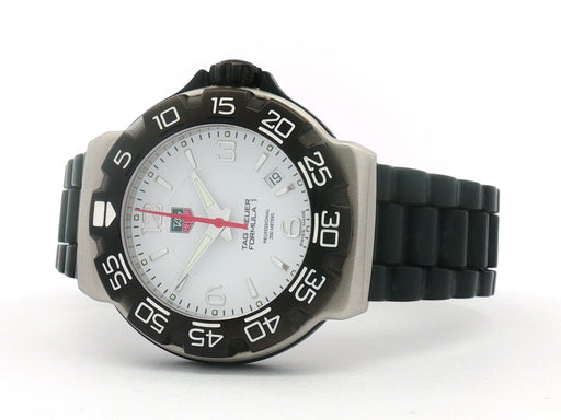 TAG Heuer Formula 1 White Dial Stainless Steel Quartz 41MM Rubber WAC1111-0