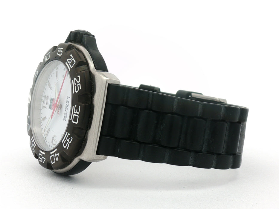 TAG Heuer Formula 1 White Dial Stainless Steel Quartz 41MM Rubber WAC1111-0