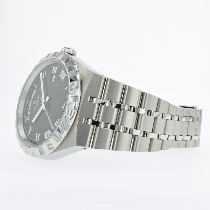 Tudor Royal Black Dial Stainless Steel Day Date 41mm Automatic 28600
