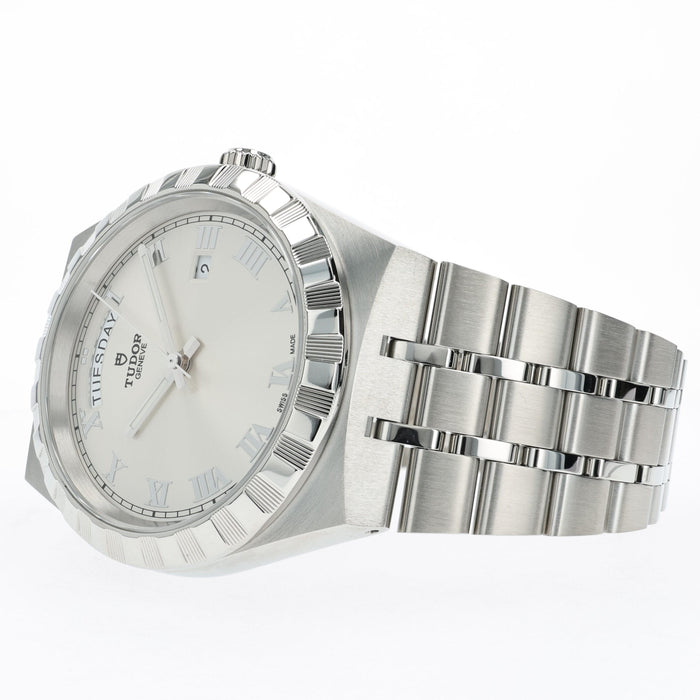 Tudor Royal Silver Dial Stainless Steel Day Date 41mm Automatic 28600