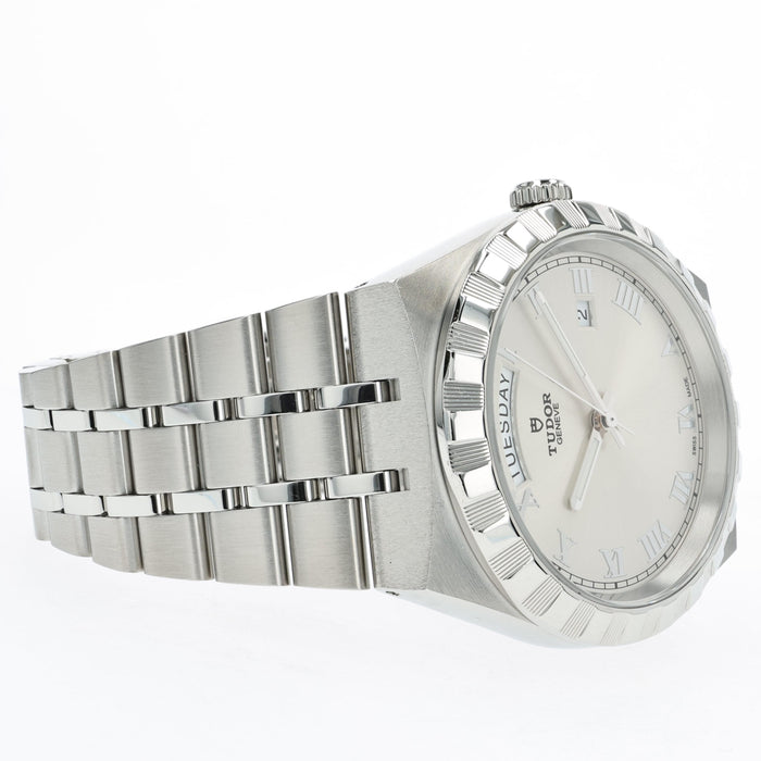 Tudor Royal Silver Dial Stainless Steel Day Date 41mm Automatic 28600