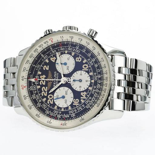 Breitling Navitimer Cosmonaute Black Dial Chronograph Manual Steel A12322
