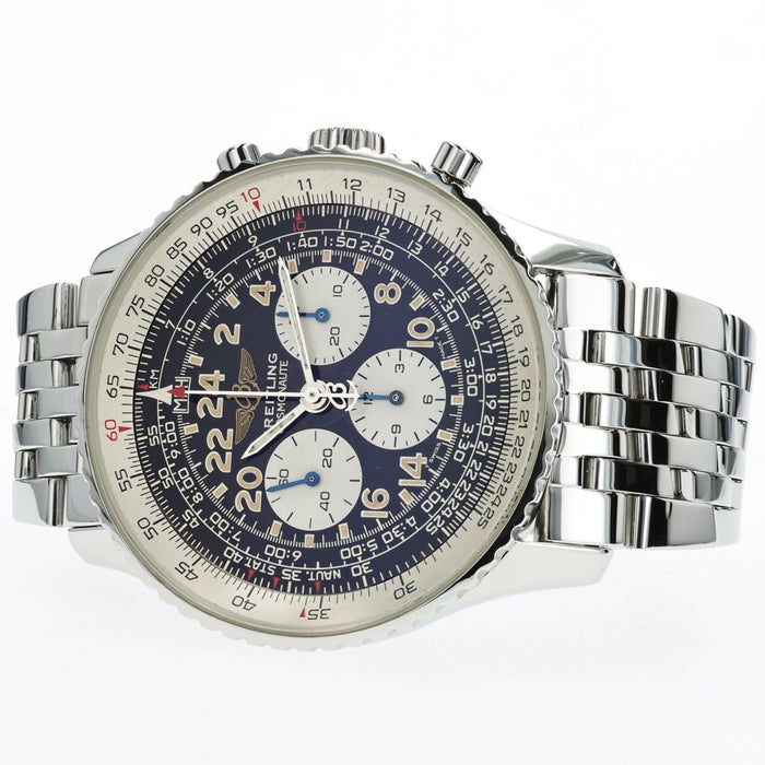 Breitling Navitimer Cosmonaute Black Dial Chronograph Manual Steel A12322