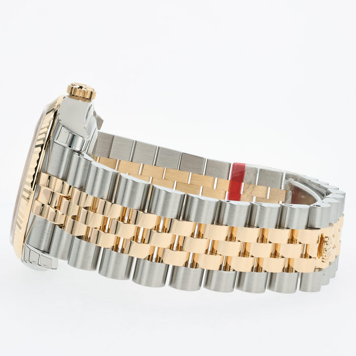 Rolex Datejust 36 Silver Index 18K Yellow Gold and Stainless Steel 116233