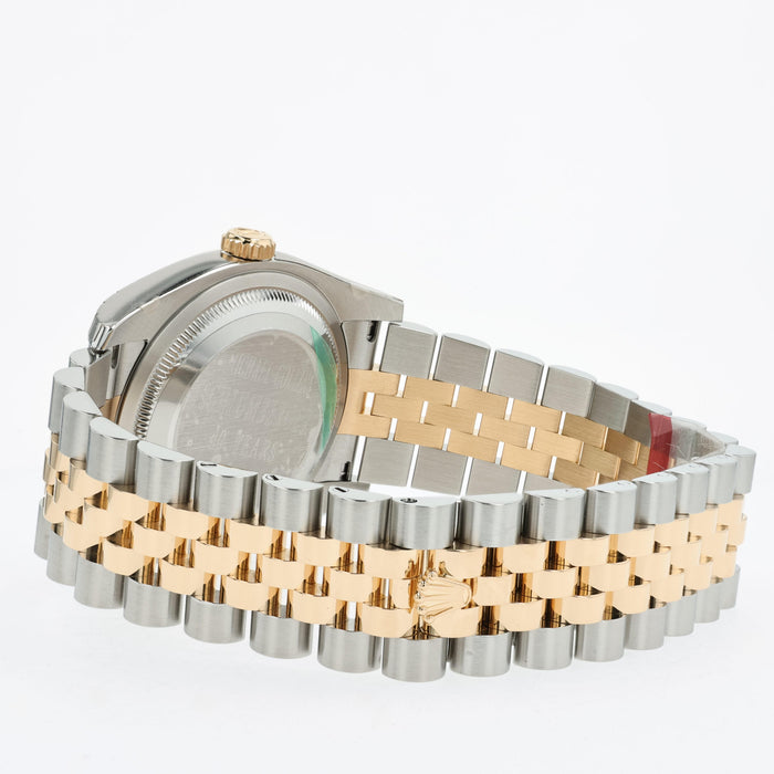 Rolex Datejust 36 Silver Index 18K Yellow Gold and Stainless Steel 116233