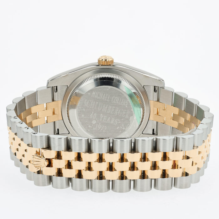 Rolex Datejust 36 Silver Index 18K Yellow Gold and Stainless Steel 116233