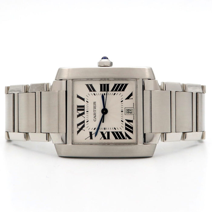 Cartier Tank Francaise Full Size Automatic Stainless Steel Silver Dial W51002Q3
