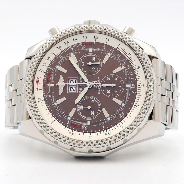 Breitling Bentley 6.75 Brown Dial Chronograph 48MM Steel Automatic A44362
