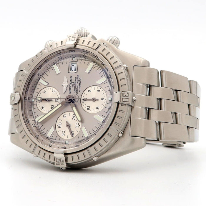 Breitling Chronomat Crosswind Silver Dial Automatic Chronograph 43mm A13355