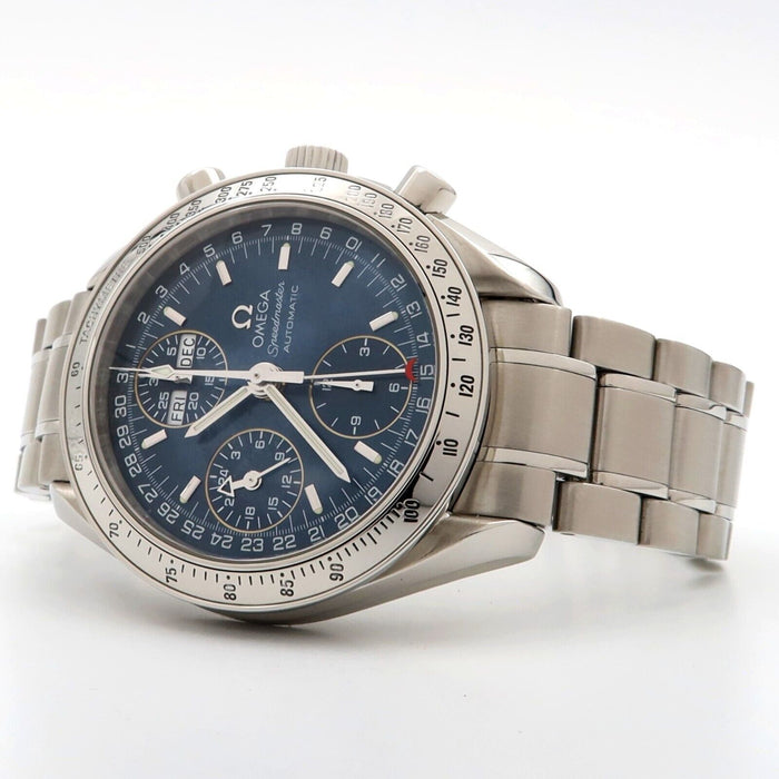 Omega Speedmaster Triple Date Blue Dial Stainless Steel 39MM Automatic 3523.80