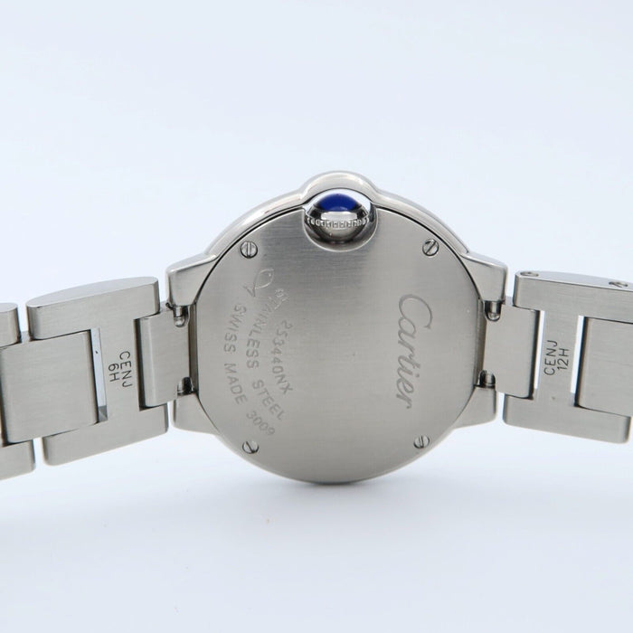 Cartier Ballon Bleu 28mm Ladies Quartz 28mm Silver Dial W69010Z4 3009