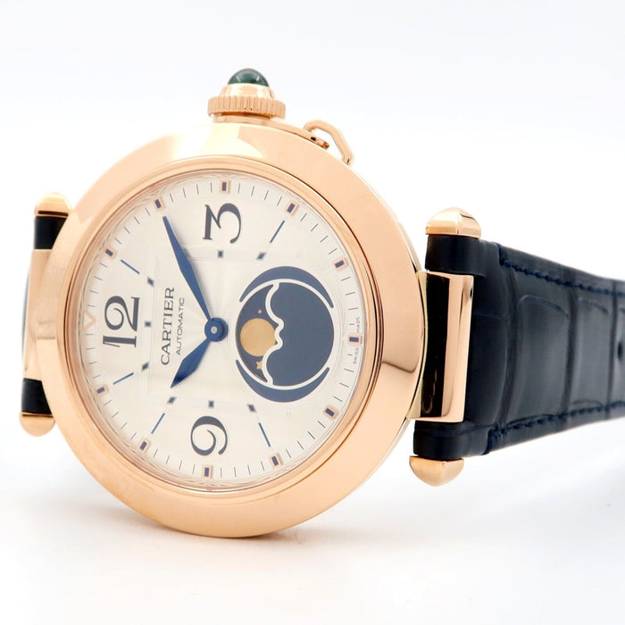 Cartier Pasha Moonphase 18kt Rose Gold 41MM Automatic Leather Strap WGPA0026
