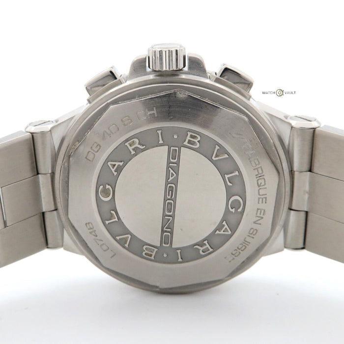 Bulgari Diagono Silver Dial Chronograph Stainless Steel 40MM Automatic DG40SCH