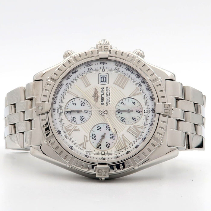 Breitling Chronomat Crosswinds Mother of Pearl/White Dial 43MM Steel A13355