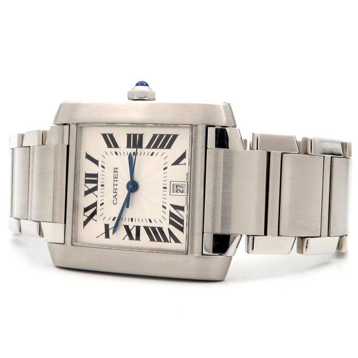 Cartier Tank Francaise Full Size Automatic Stainless Steel Silver Dial W51002Q3