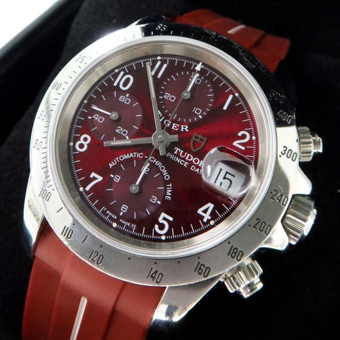 Tudor Prince Date Tiger Chronograph Maroon Dial Steel Automatic 40MM 79280P