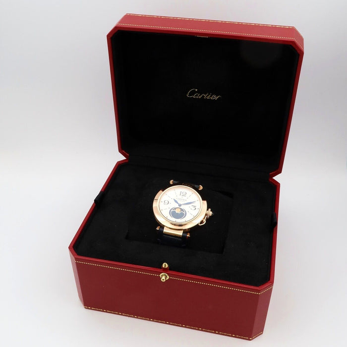 Cartier Pasha Moonphase 18kt Rose Gold 41MM Automatic Leather Strap WGPA0026