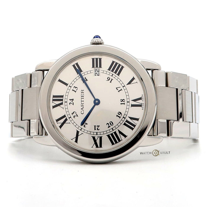 Cartier Ronde Solo Silver Dial Quartz Stainless Steel 36MM Date W6701005