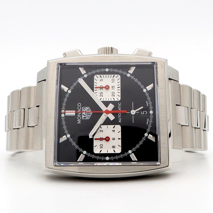 TAG Heuer Monaco Chronograph Black Dial Stainless Steel Box/Papers CBL2113.BA064