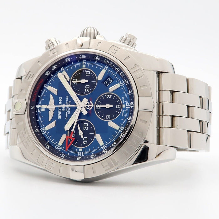 Breitling Chronomat 44 GMT Blue Dial Chronograph 44MM Steel Automatic AB0420