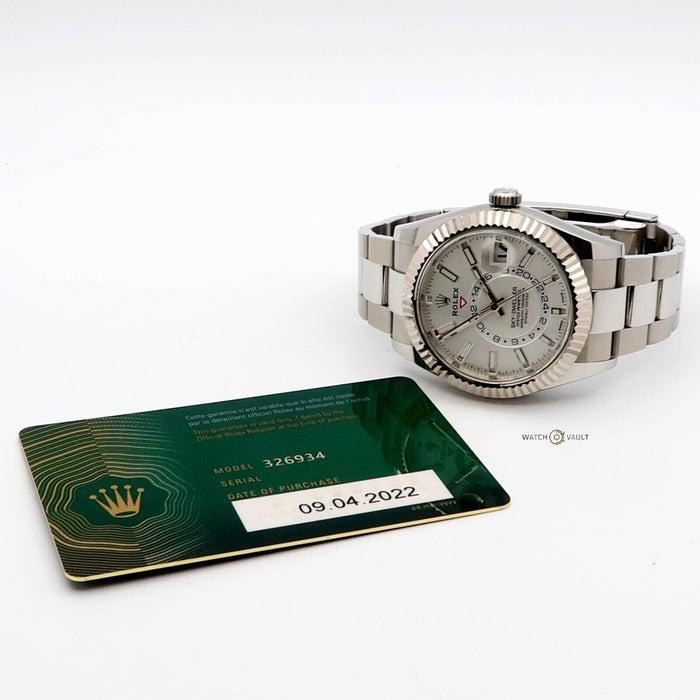 Rolex Sky-Dweller White Dial Stainless Steel 42MM Automatic Oyster 326934