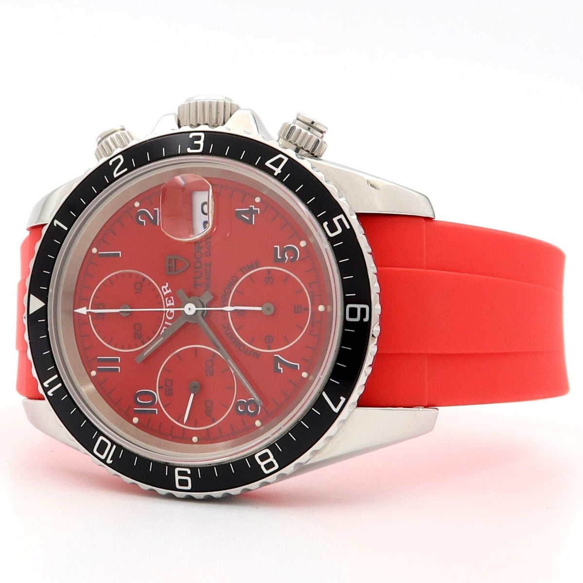 TUDOR Prince Date Chrono Time 79270P Red mens Watches Mechanical Automatic U... FS RARE Tudor Tiger Woods Prince Date Reference 79289P with  main image 4