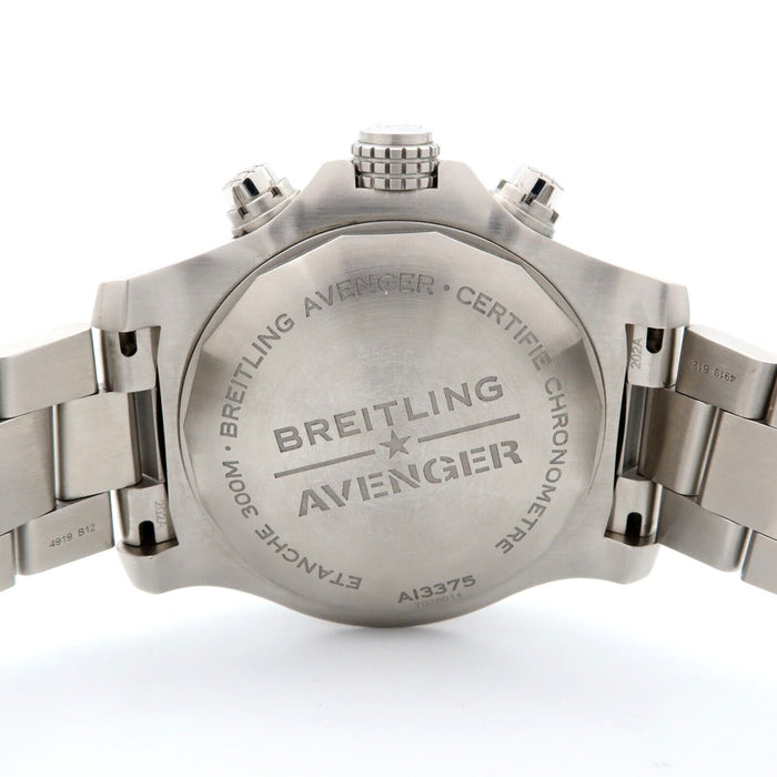 Breitling Super Avenger Chronograph 48MM Black Dial Stainless Steel A13375