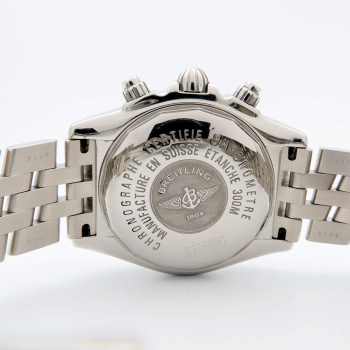 Breitling Chronomat Evolution Chronograph Black Dial Stainless Steel A13356