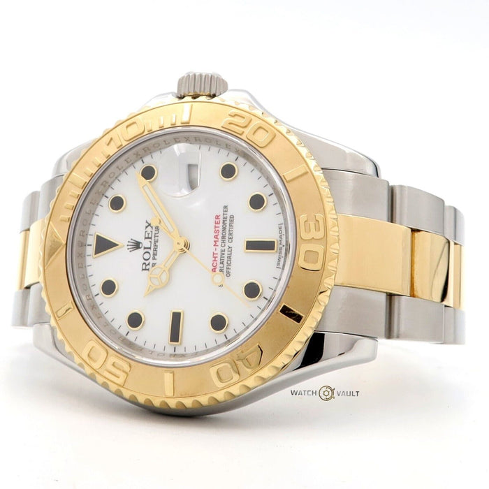 Rolex Yacht-Master White Dial 18K Yellow Gold & Steel 40MM Automatic 16623