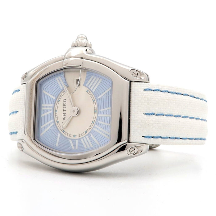 Cartier Roadster Ladies Blue Dial Quartz 30MM Stainless Steel with Date W62053V3