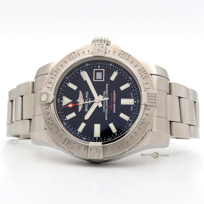 Breitling Avenger II Seawolf Stainless Steel Black Dial 45MM Automatic A17331