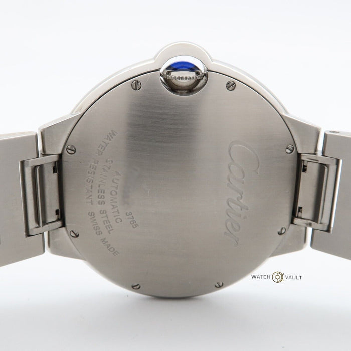 Cartier Ballon Bleu Silver Dial Date 42MM Automatic Stainless Steel W69012Z4
