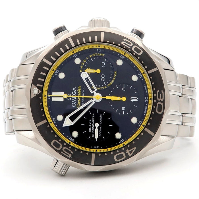 Omega Seamaster Diver Chronograph Black/Yellow Dial 44MM 212.30.44.50.01.002