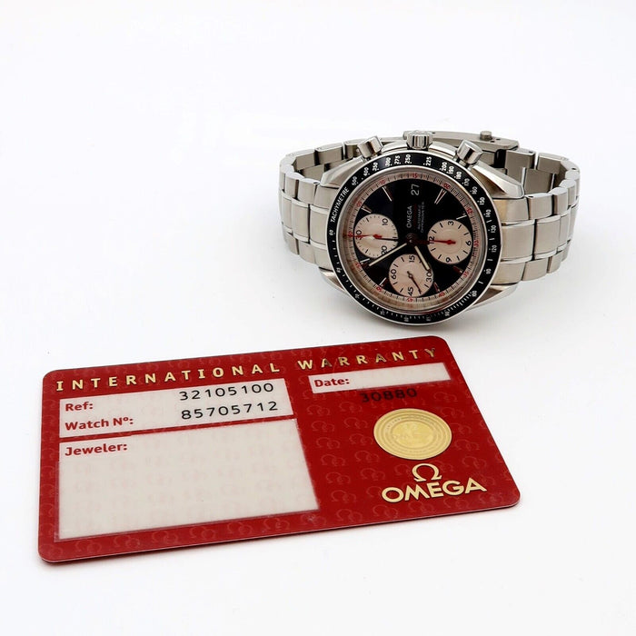 Omega Speedmaster Date Automatic Chronograph Reverse Panda Black Dial 3210.51