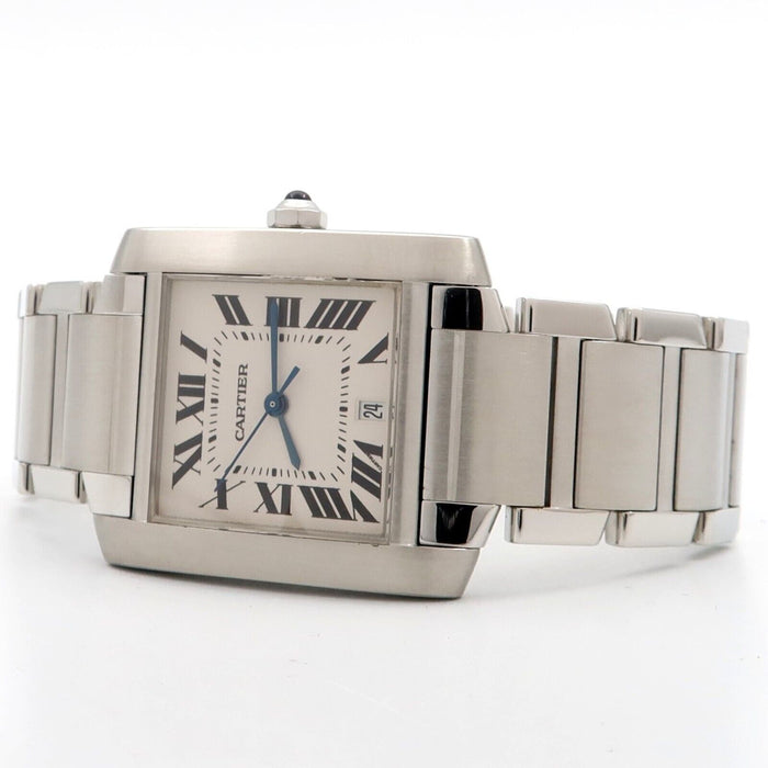 Cartier Tank Francaise Full Size Automatic Silver Dial Stainless Steel W51002Q3